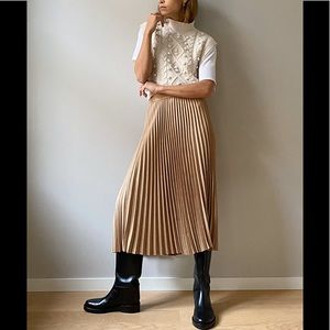 Aritzia Babaton Pleated Midi Skirt